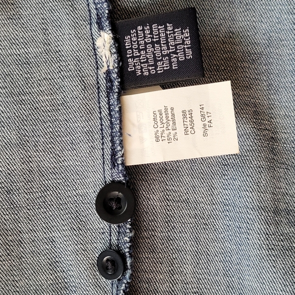 NWT! Madewell Denim Ruffle-Front Style Dress - Picture 11 of 12